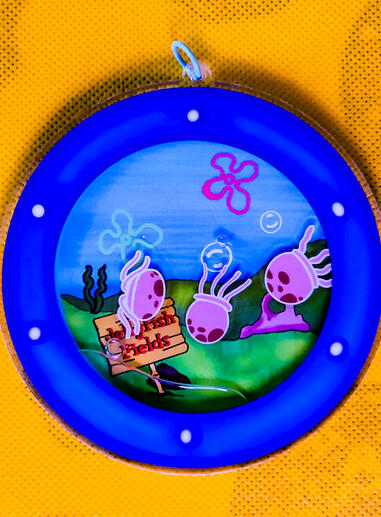 Jelly Fields Shaker Keychain