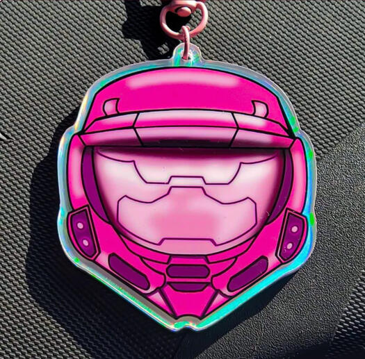 Pink Chief Helmet Charm