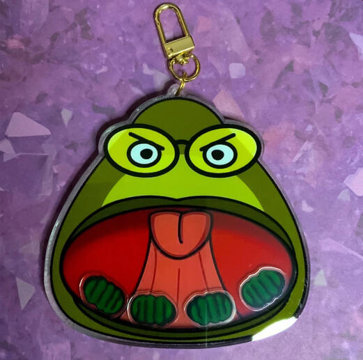 Pickle Bass Shaker Keychain