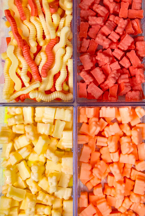 Sour Gummy Bears and Worms