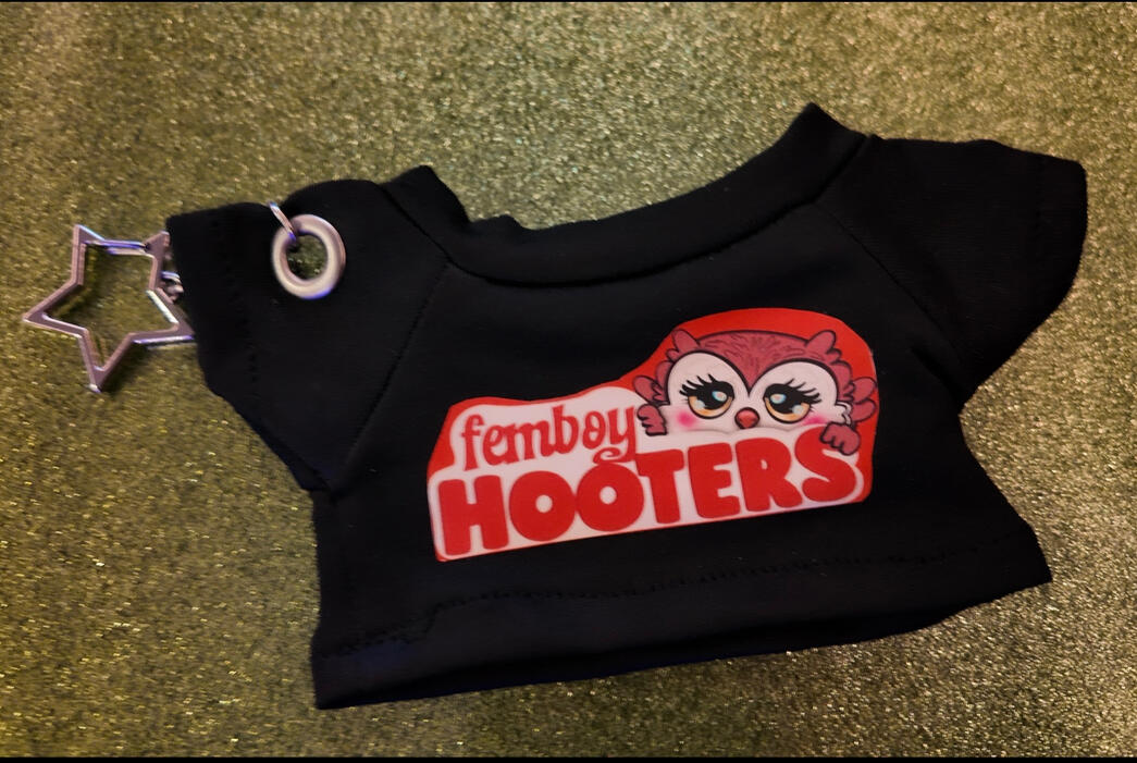 Femboy Hooters Mini T-shirt Keychain