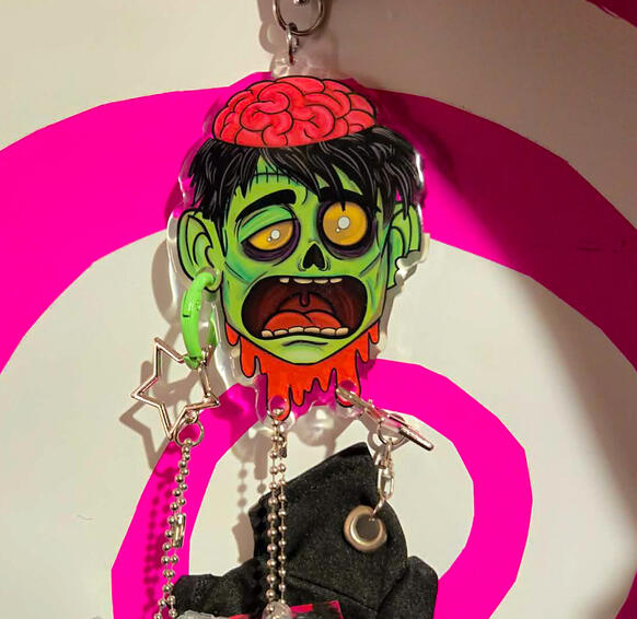 Mini zombie Keychain Holder
